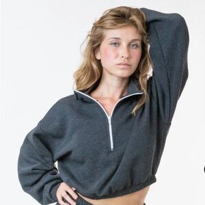Los Angeles apparel grey half-zip